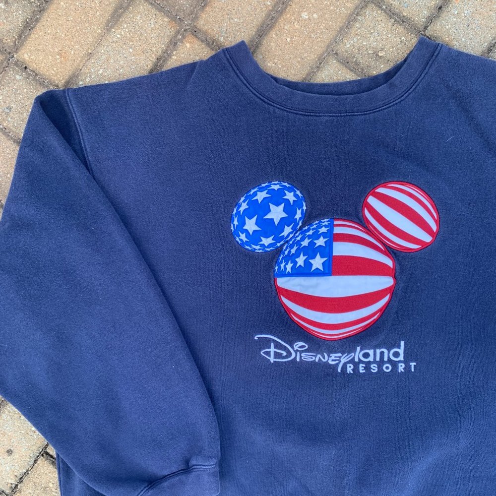 Vintage Disneyland Resort USA Navy Mickey Pullover